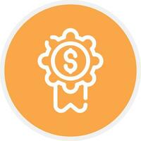 Badge-Dollar Creative Icon Design vector