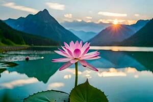 the lotus flower is a symbol of enlightenment and the power of the mind. AI-Generated photo