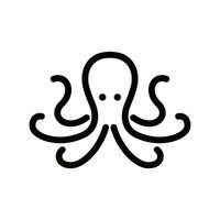 octopus outline vector logo template