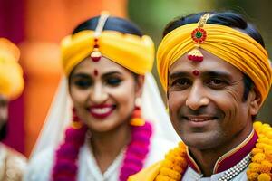 indio Boda en Bombay. generado por ai foto