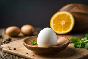 eggs are a great source of protein and vitamin d. AI-Generated photo