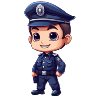 policía dibujos animados ai generativo png