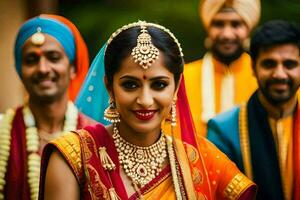 indian wedding in the city. AI-Generated photo