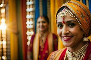 indian bride in traditional attire. AI-Generated photo