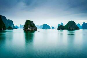 the ha long bay in vietnam. AI-Generated photo