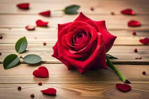 the rose is the symbol of love and romance. AI-Generated photo