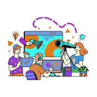 illustration vector graphic bussinese flat illustration for template, website, icon, design , etc