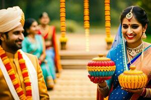 indian wedding in delhi. AI-Generated photo