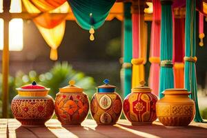 indian wedding decor ideas. AI-Generated photo