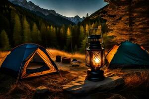 the best camping spots in the world. AI-Generated photo