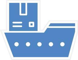 Worldwide Shipping Boat Vector Icon