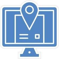 Online Shipment Tracking Vector Icon