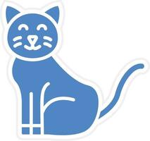 icono de vector de gato