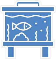 pescado tanque vector icono