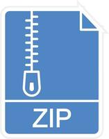 icono de vector de archivo zip