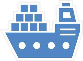 Cargo Ship Vector Icon