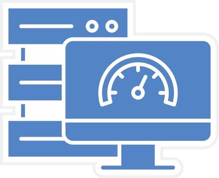 base de datos velocidad vector icono