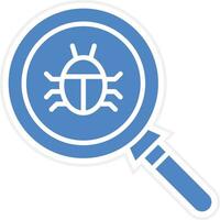 Bug Search Vector Icon