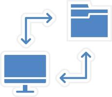 icono de vector de transferencia de archivos