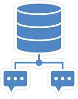 Database Chat Vector Icon
