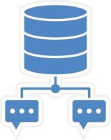 Database Chat Vector Icon