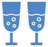 Drink Glasses Vector Icon