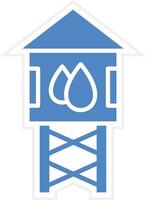 icono de vector de torre de agua