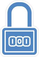 Number Padlock Vector Icon