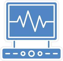 icono de vector de electrocardiograma