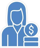 Female Financial Advisor Vector Icon