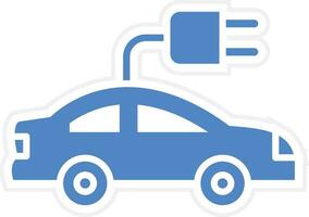 Electric Car Vector Icon