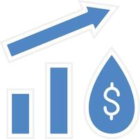 Oil Price Increase Vector Icon