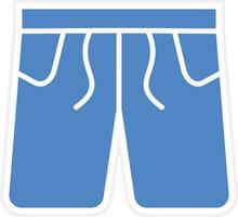 Boxer pantalones cortos vector icono