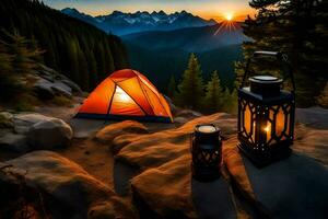 the best camping gear for backpacking. AI-Generated photo