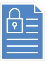 Document Locked Vector Icon