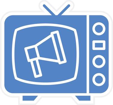 televisión comercial vector icono