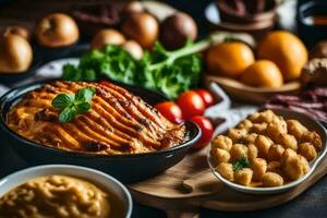 el mejor comidas para el vacaciones. generado por ai foto