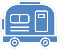 House on Wheels Vector Icon