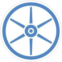 Wooden Wheel Vector Icon