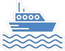 icono de vector de barco de ferry