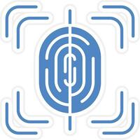 Fingerprint Scan Vector Icon