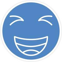 Grinning Squinting Face Vector Icon