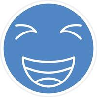 Grinning Squinting Face Vector Icon