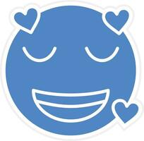 Smiling Face with Heart Eyes Vector Icon