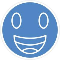 Beaming Face with Smiling Eyes Vector Icon