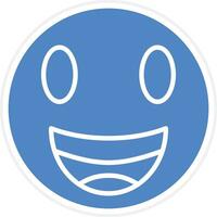 Beaming Face with Smiling Eyes Vector Icon