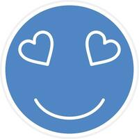 Smiling Face with Hearts Vector Icon