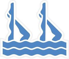 Synchronised Swimming Vector Icon