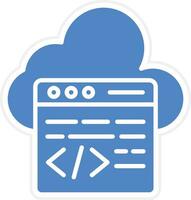 Cloud Coding Vector Icon