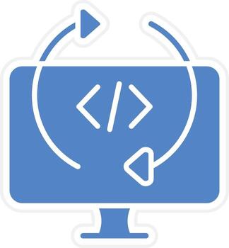 icono de vector de ciclo de programación